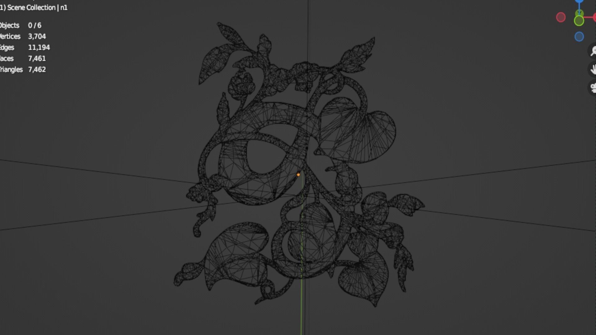 Classic decor ornament 202 3D model_5