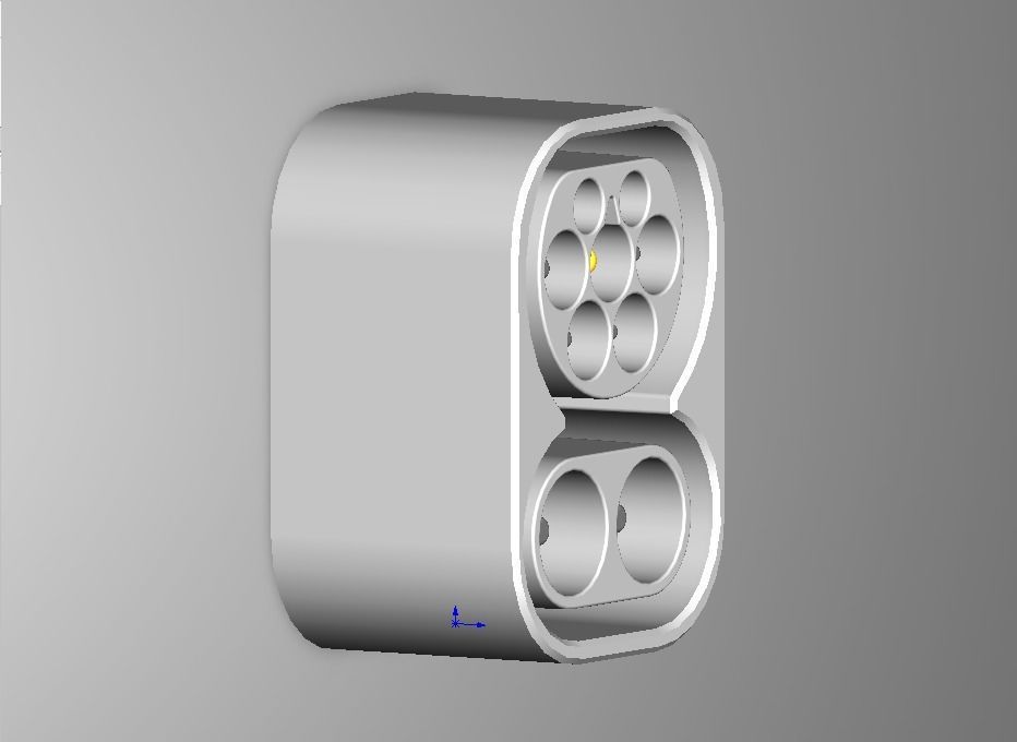 CCS Combo 2 Vehicle inlet  ALL modes   IEC62196-3-2014 3D print model_1
