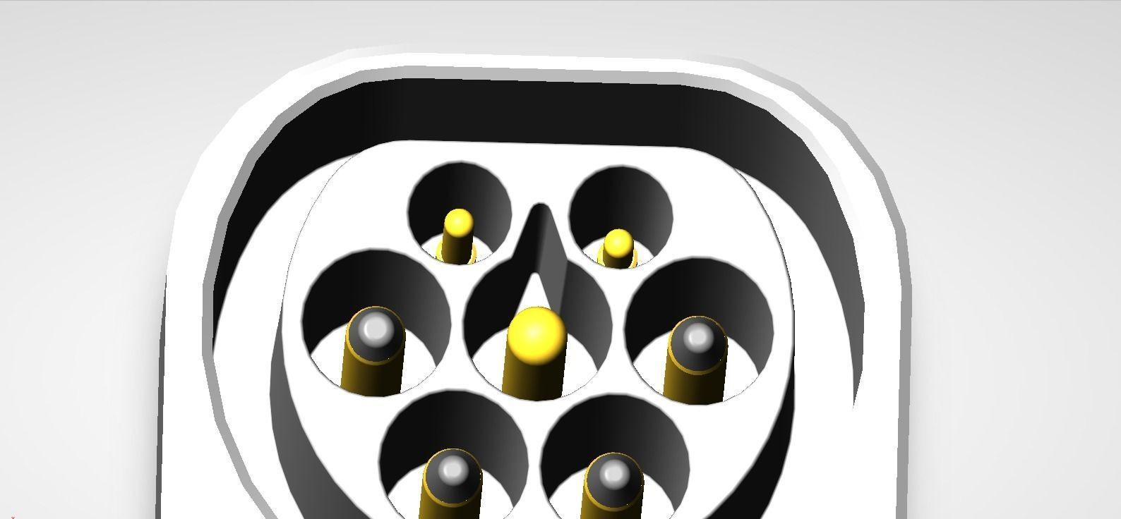 CCS Combo 2 Vehicle inlet  ALL modes   IEC62196-3-2014 3D print model_2