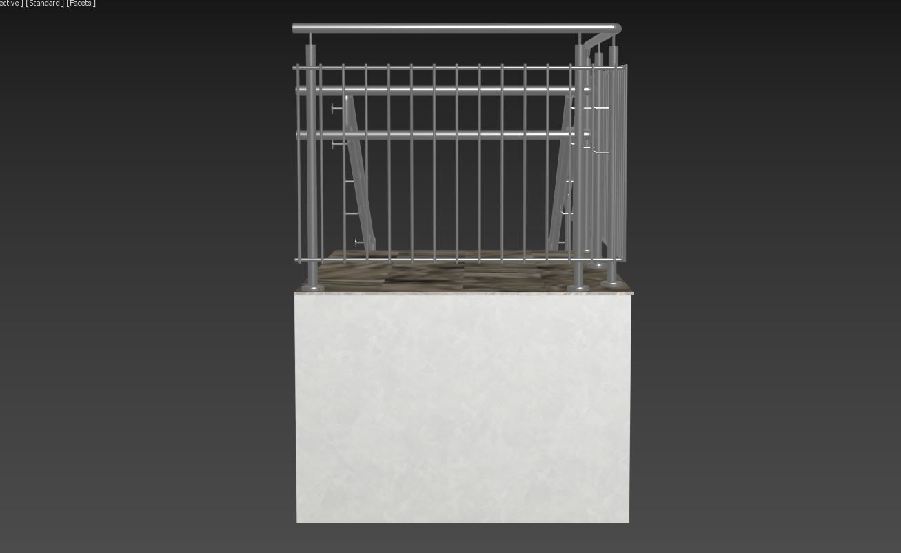 Stairs railing 3D model_18