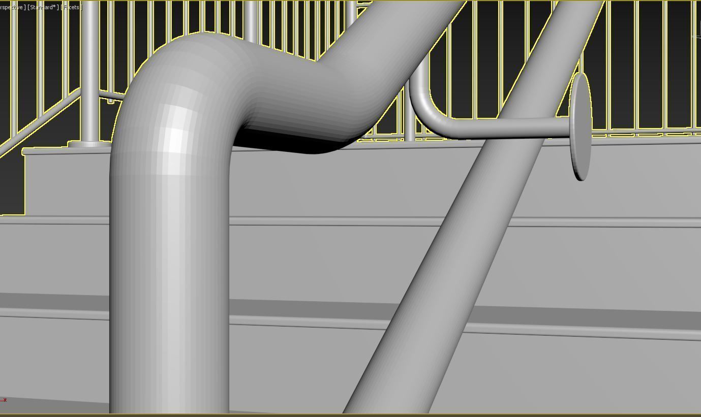 Stairs railing 3D model_26