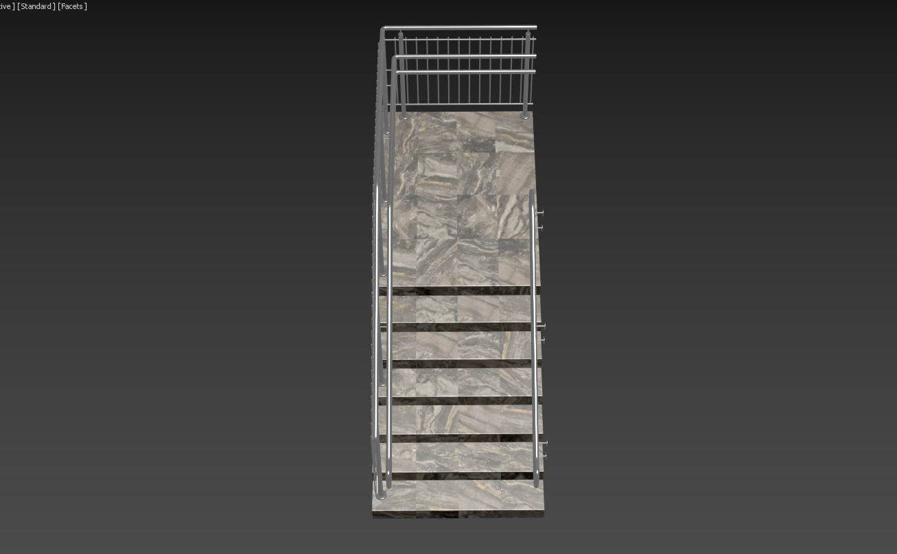 Stairs railing 3D model_29