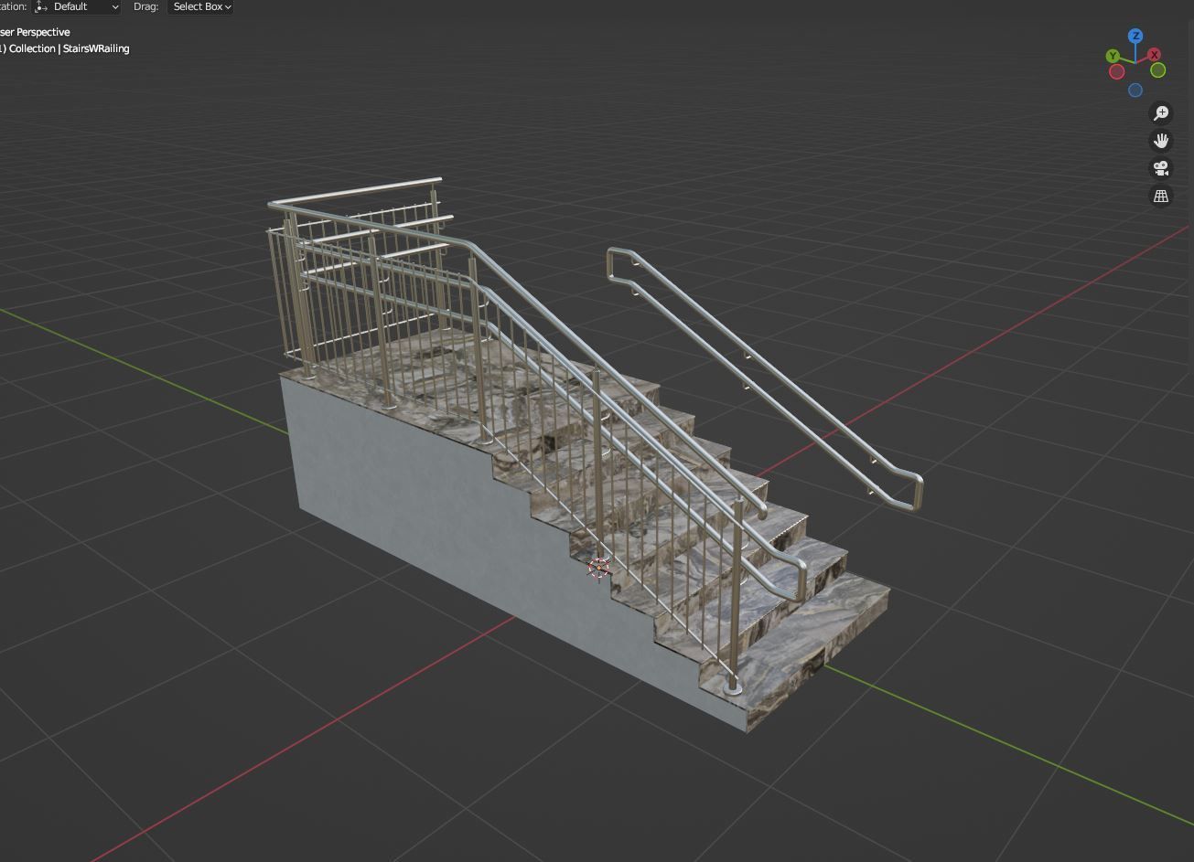 Stairs railing 3D model_31