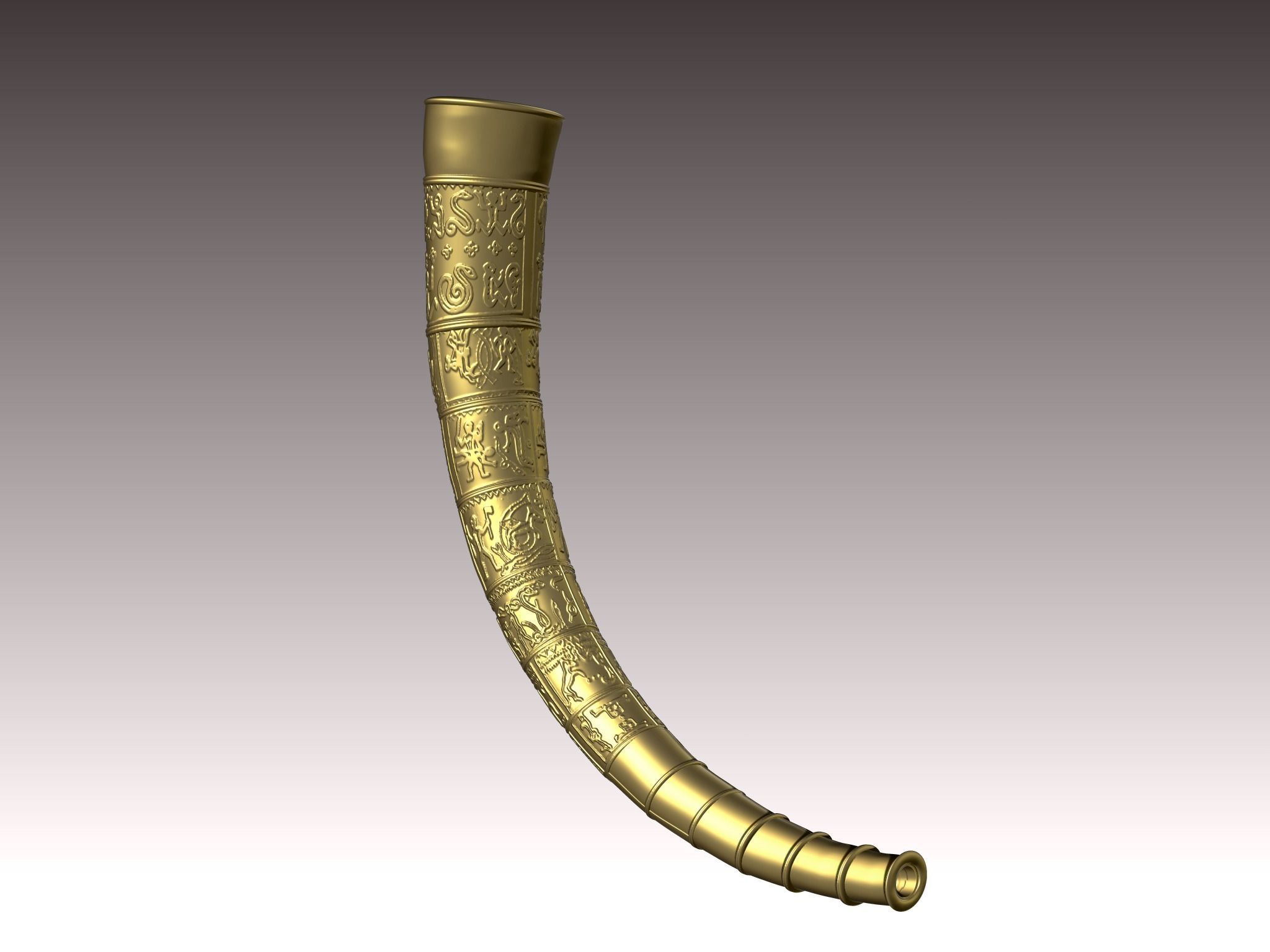 Golden horns of Gallehus 3D Print Model 3D print model_4