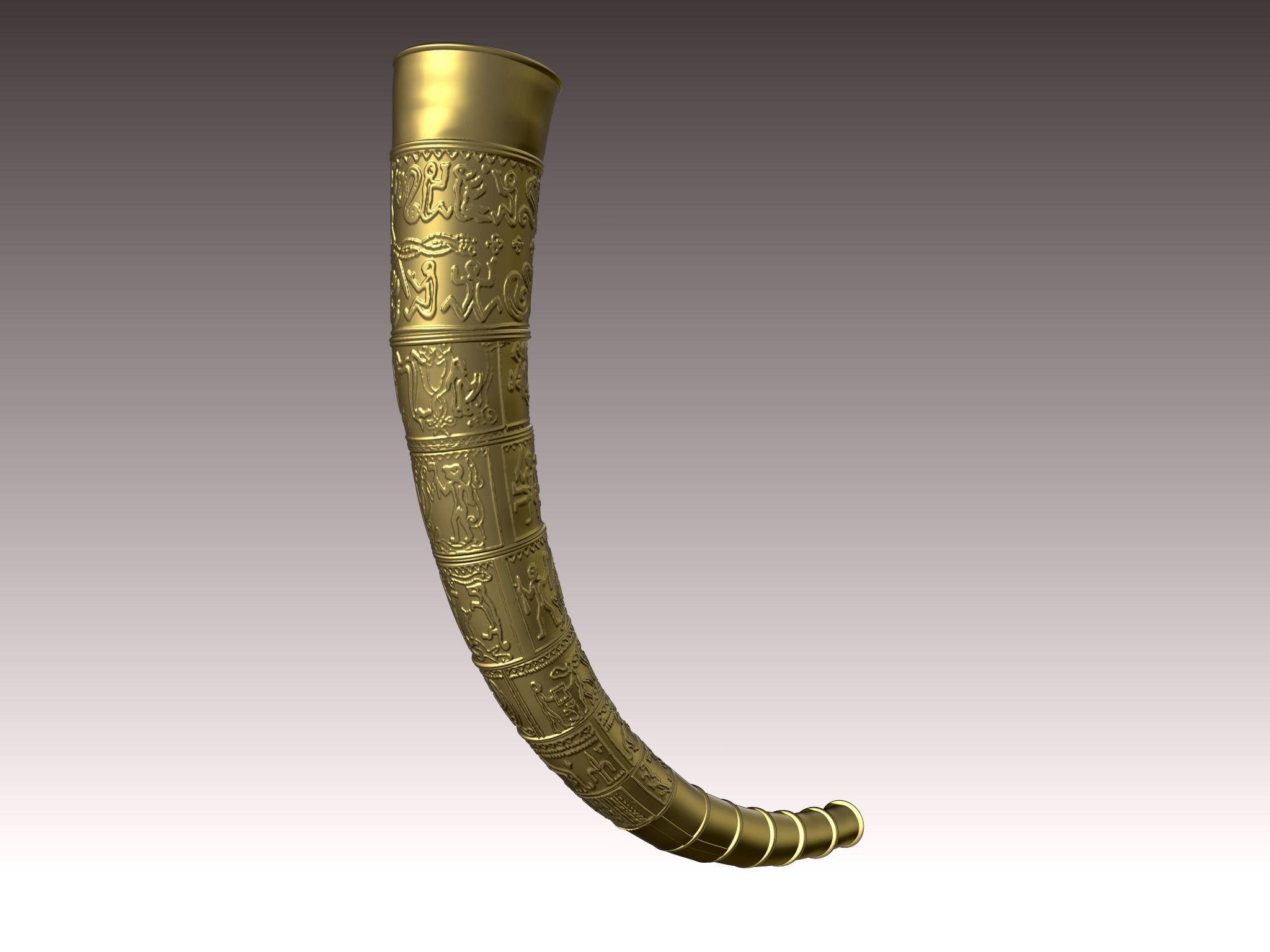 Golden horns of Gallehus 3D Print Model 3D print model_5