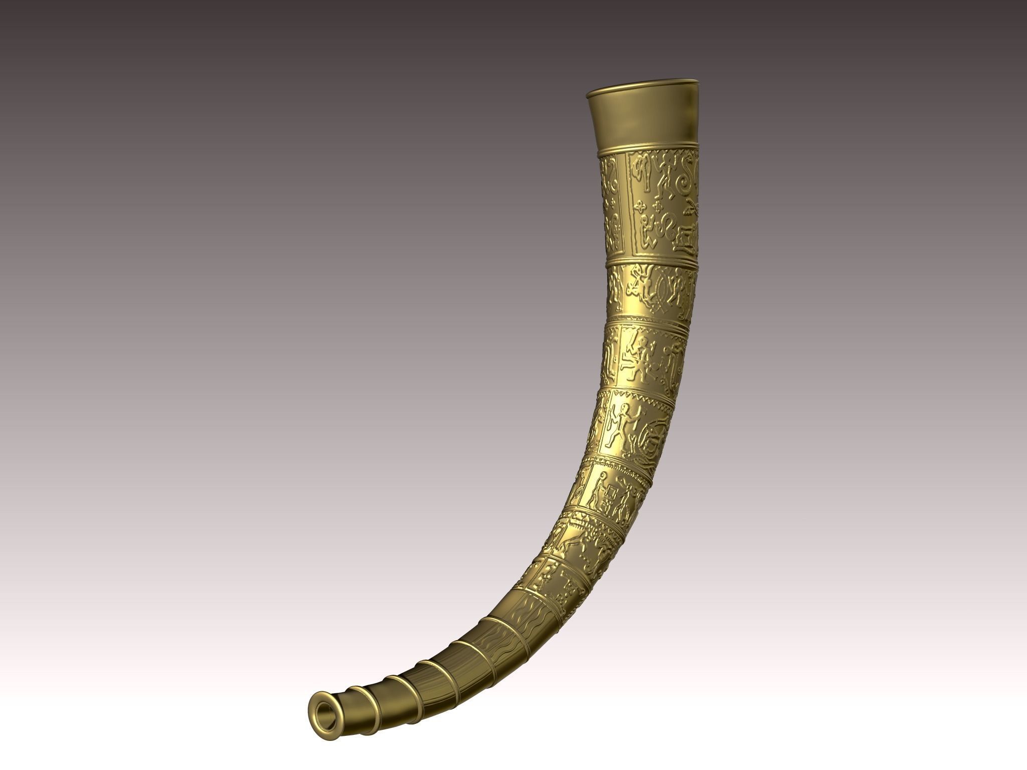 Golden horns of Gallehus 3D Print Model 3D print model_3