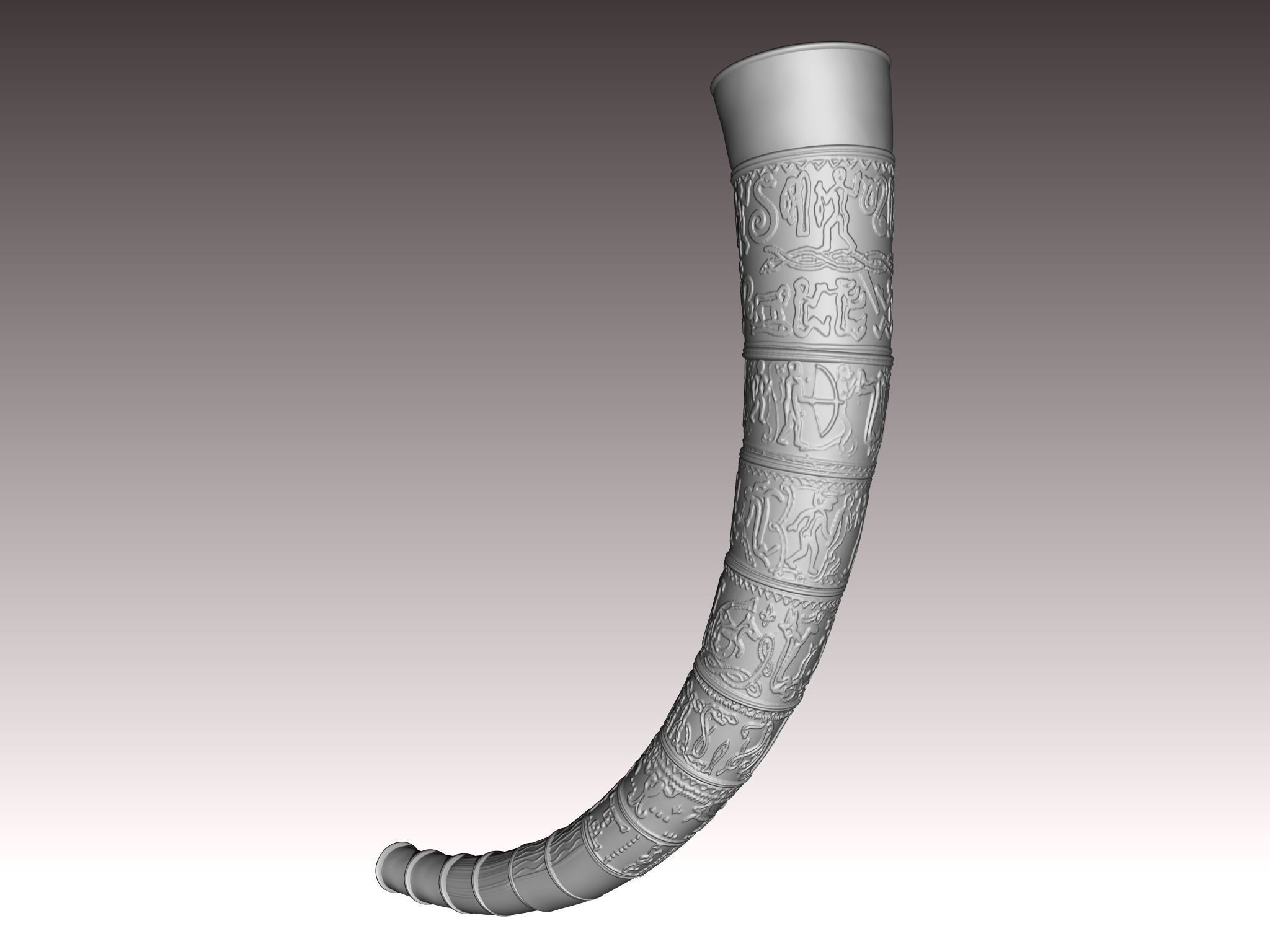 Golden horns of Gallehus 3D Print Model 3D print model_7