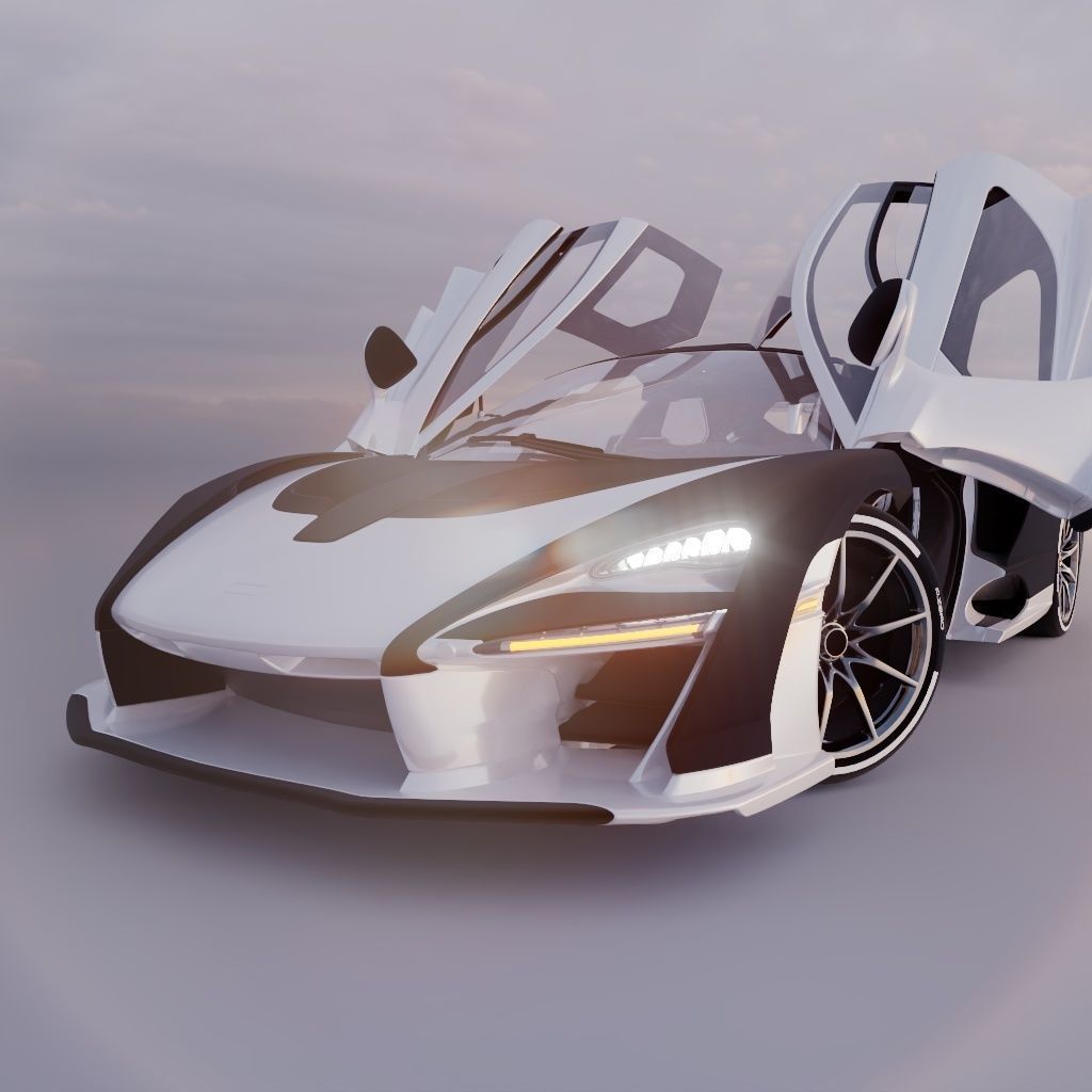 MCLAREN SENNA FULLY RIGGED 3D model_9