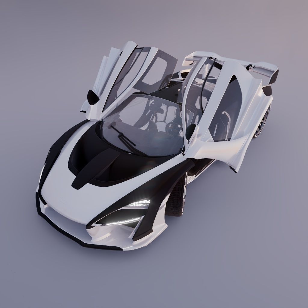 MCLAREN SENNA FULLY RIGGED 3D model_2