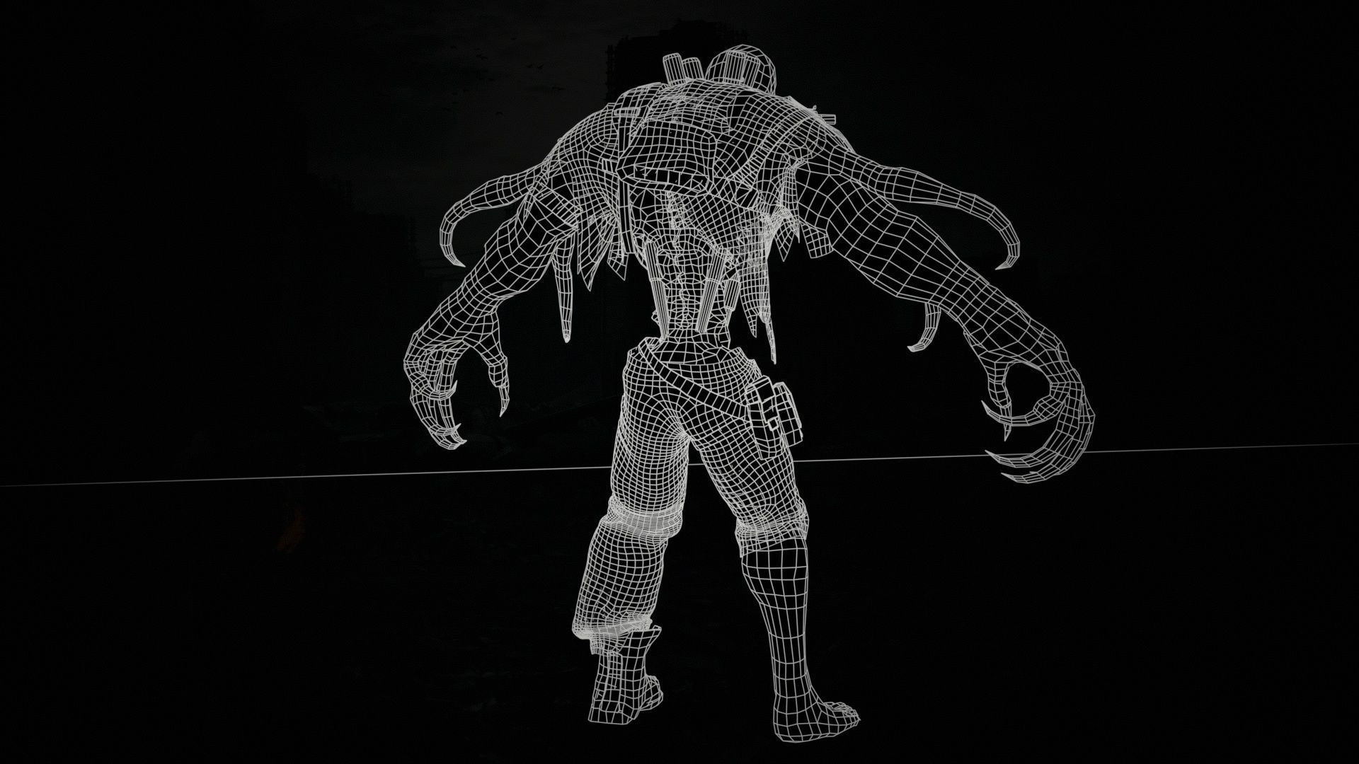 SuperZombie3 for pack Low-poly 3D model_17