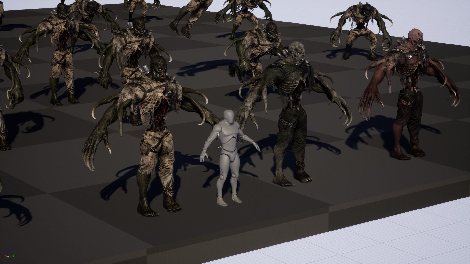 SuperZombie3 for pack Low-poly 3D model_35