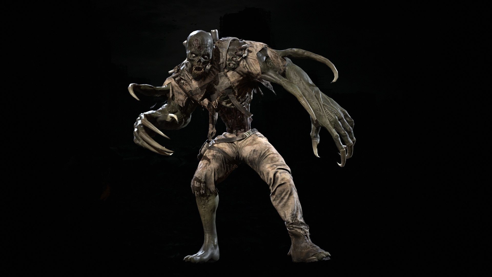 SuperZombie3 for pack Low-poly 3D model_18