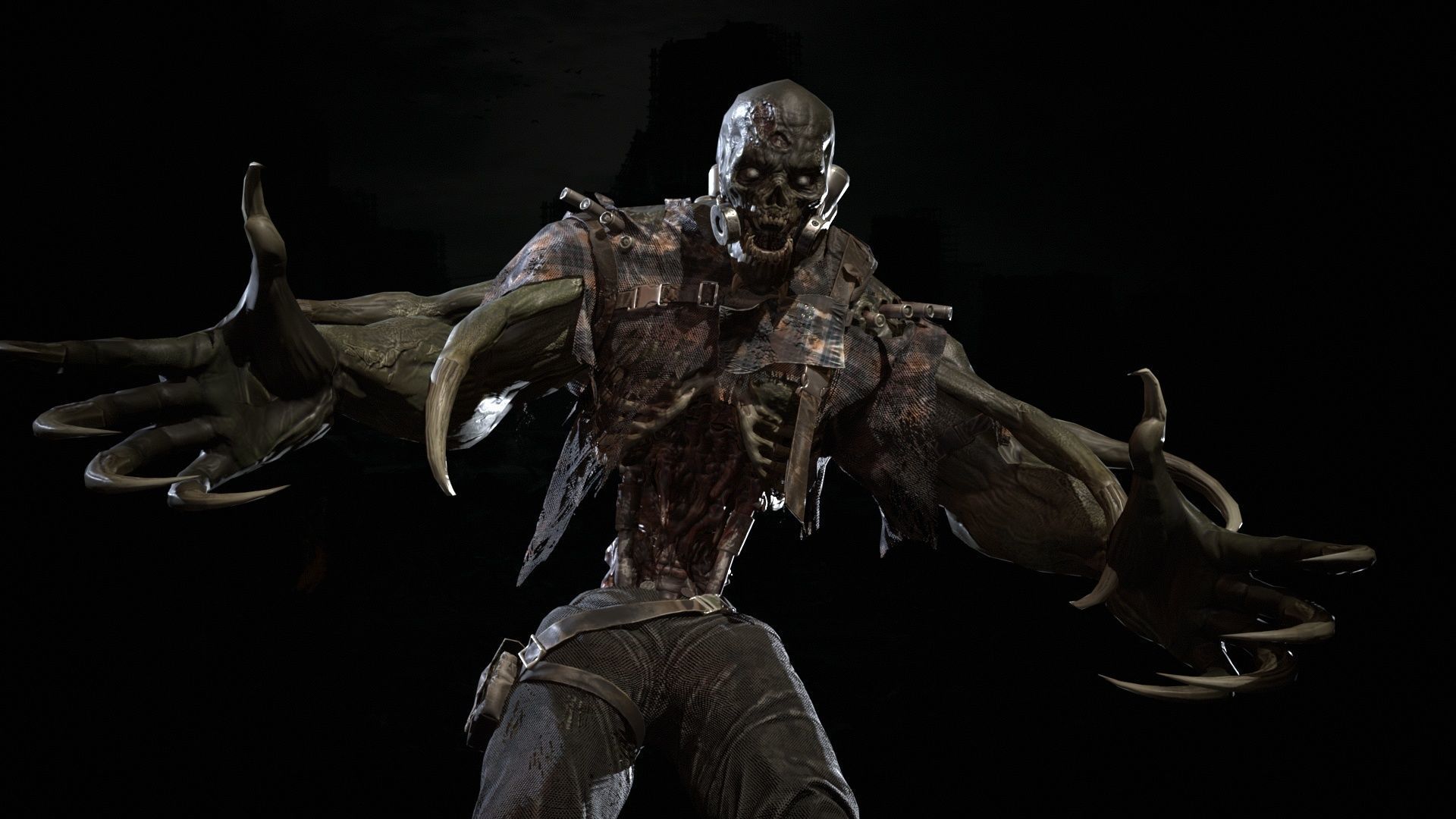 SuperZombie3 for pack Low-poly 3D model_20