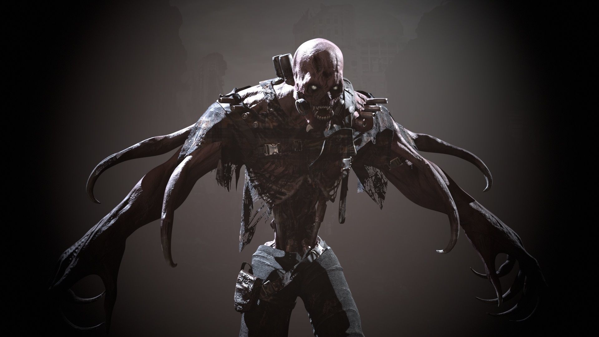 SuperZombie3 for pack Low-poly 3D model_30
