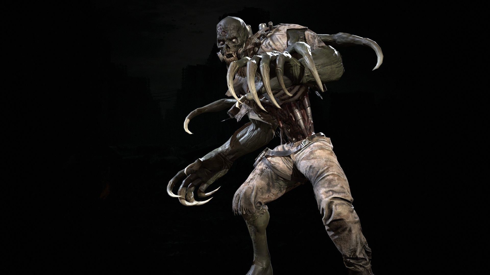 SuperZombie3 for pack Low-poly 3D model_15