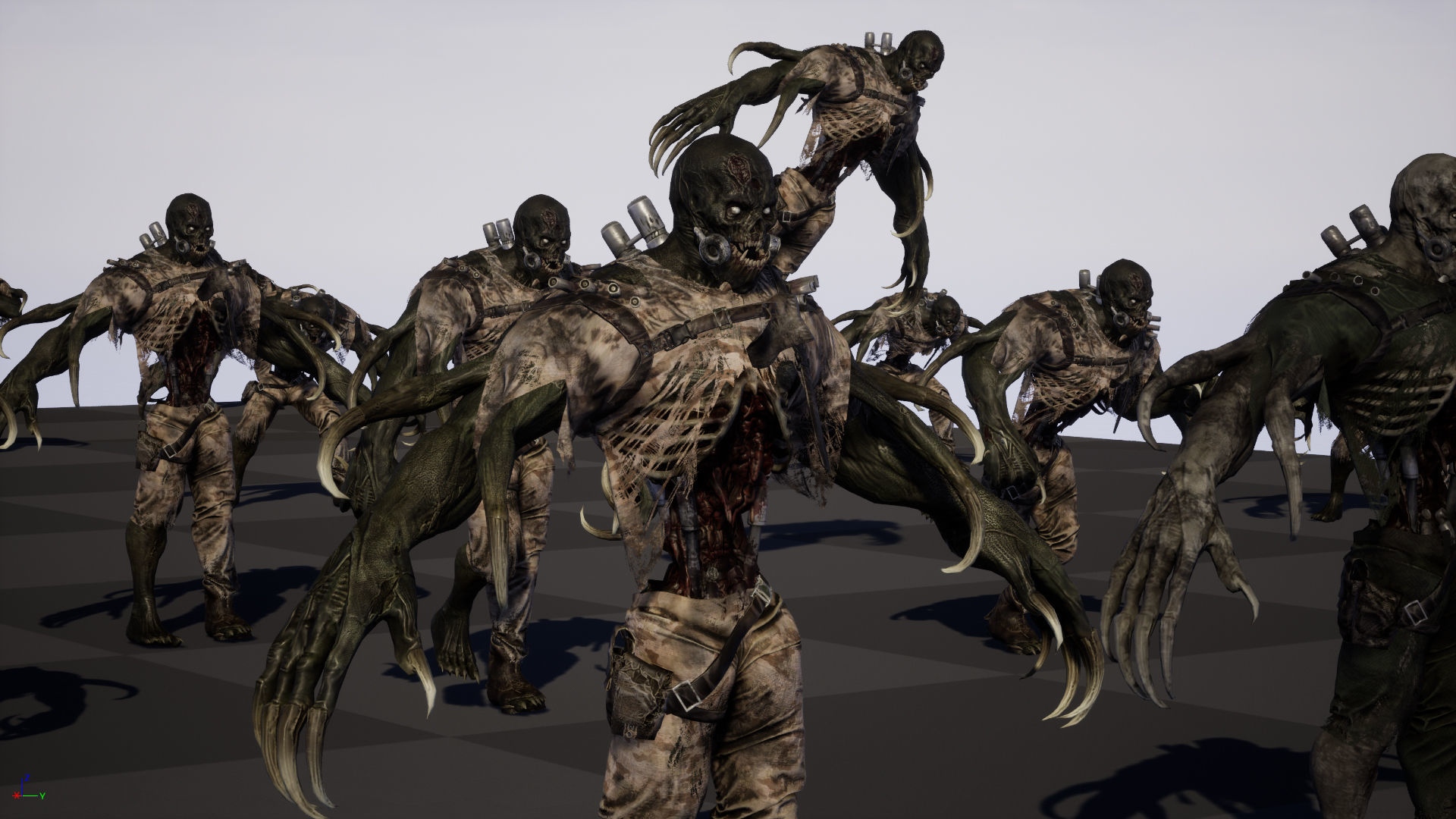 SuperZombie3 for pack Low-poly 3D model_34