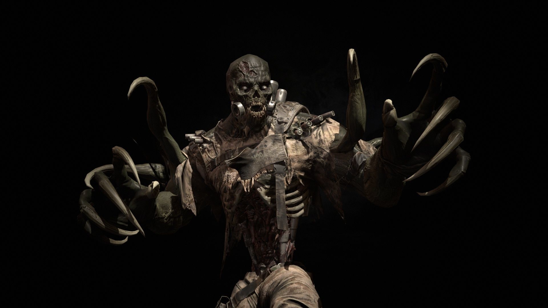 SuperZombie3 for pack Low-poly 3D model_9