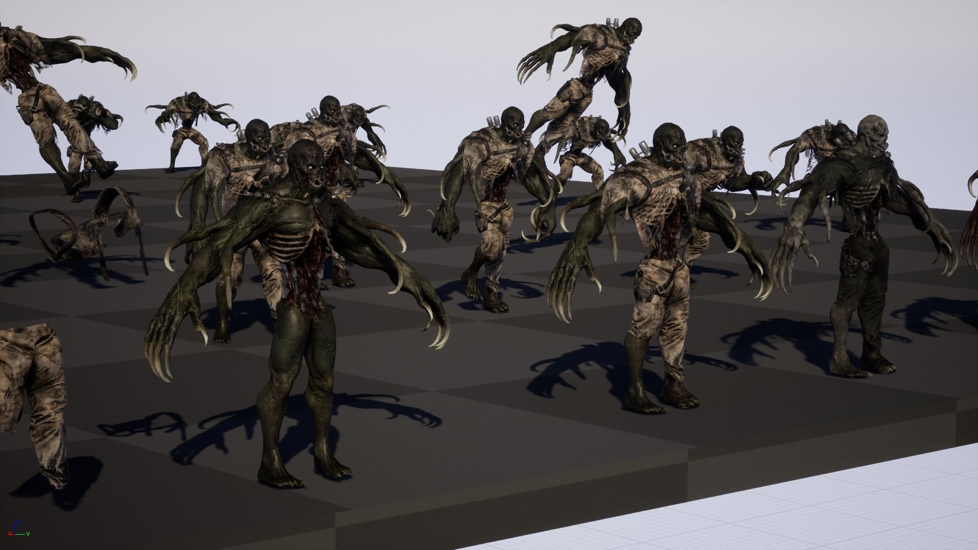 SuperZombie3 for pack Low-poly 3D model_31