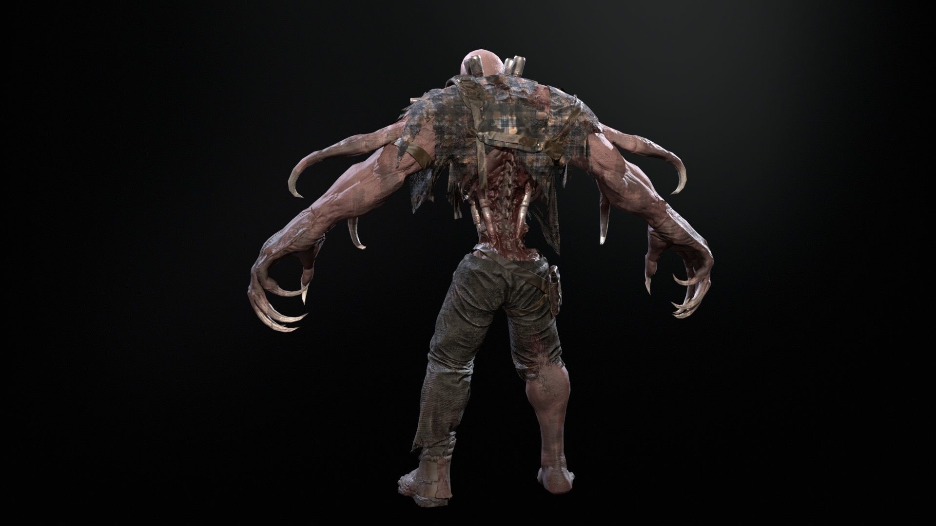 SuperZombie3 for pack Low-poly 3D model_25