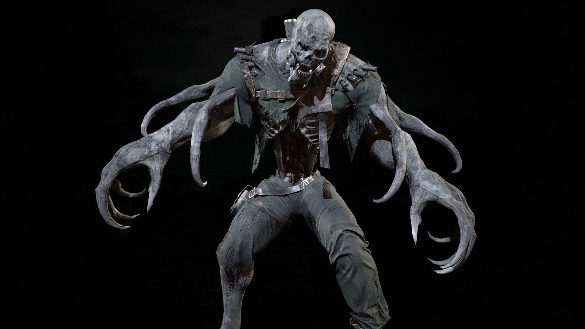 SuperZombie3 for pack Low-poly 3D model_12