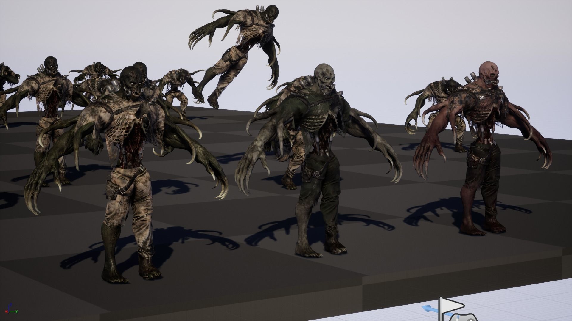 SuperZombie3 for pack Low-poly 3D model_32