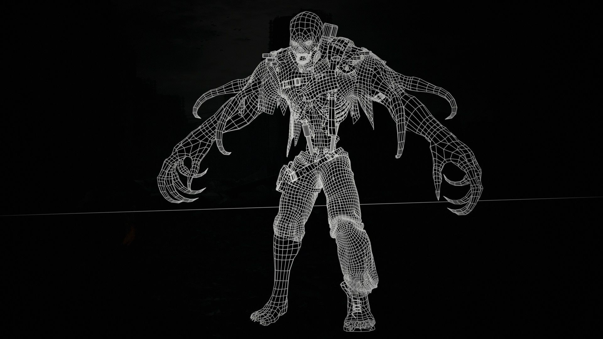 SuperZombie3 for pack Low-poly 3D model_16