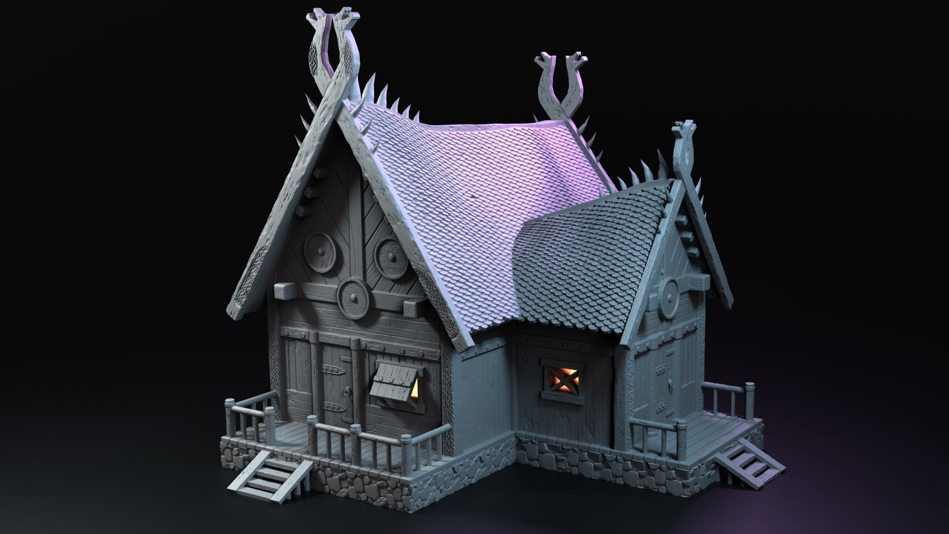Viking House  3D print model_1