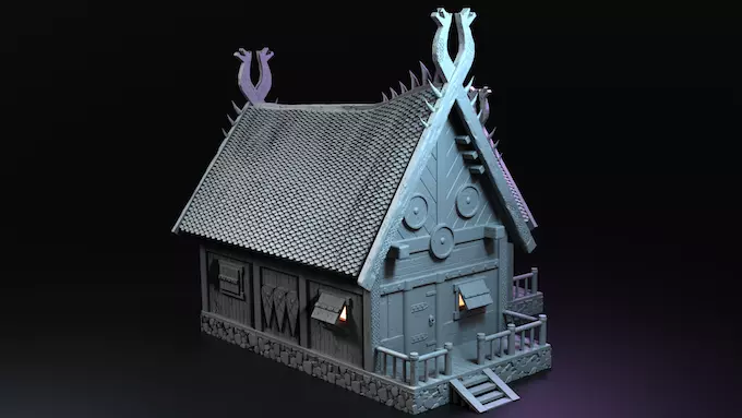 Viking House  3D print model_0