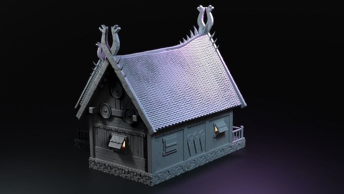 Viking House  3D print model_2