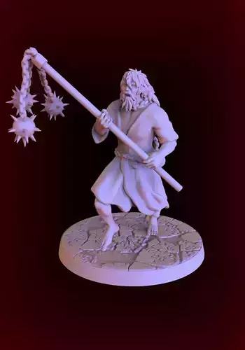 flagellant4 statue of man holding star 3D print model flagellant4 statue of man holding star 3D print model
