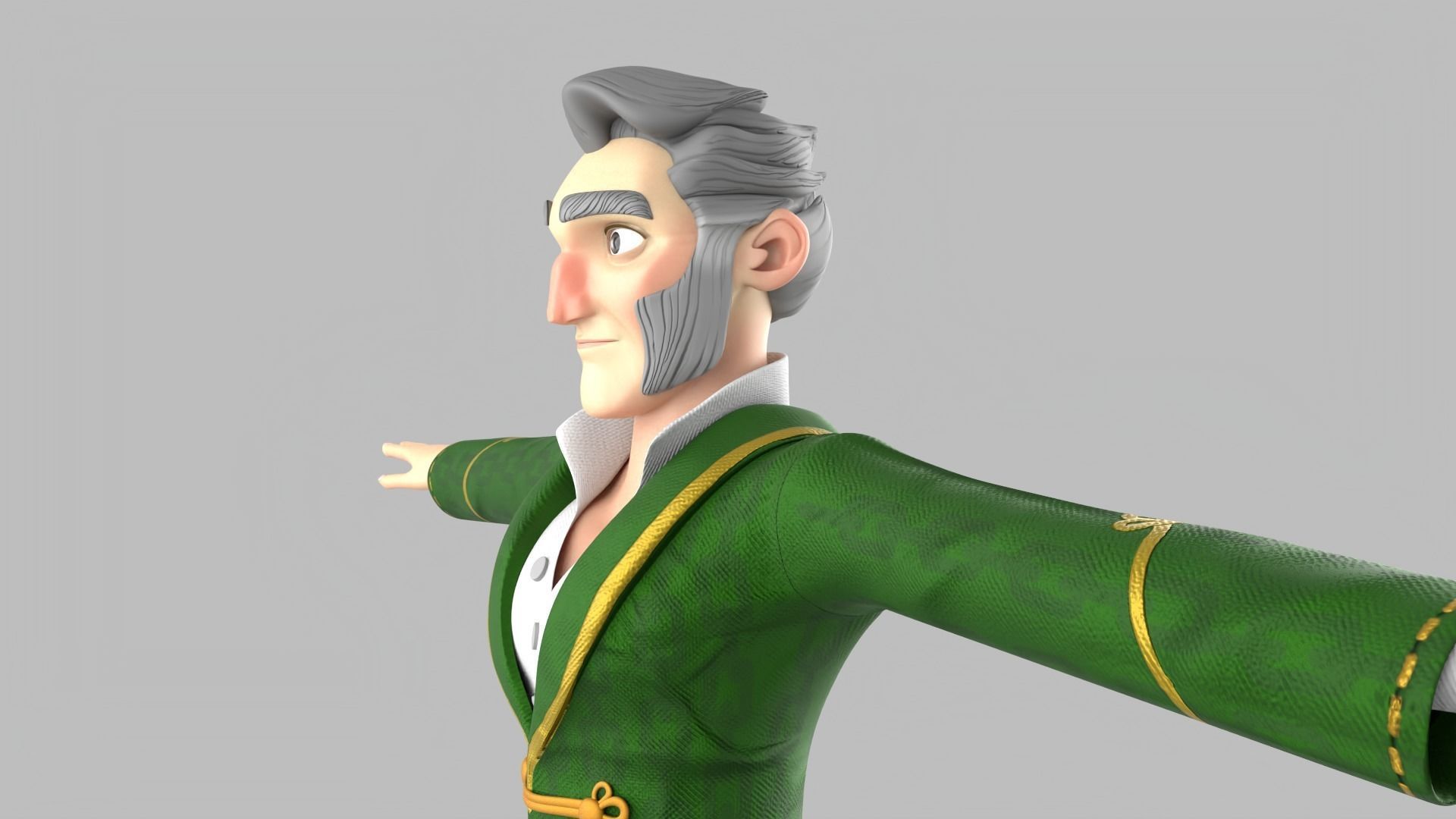 Scrooge rigged  Free low-poly 3D model_2