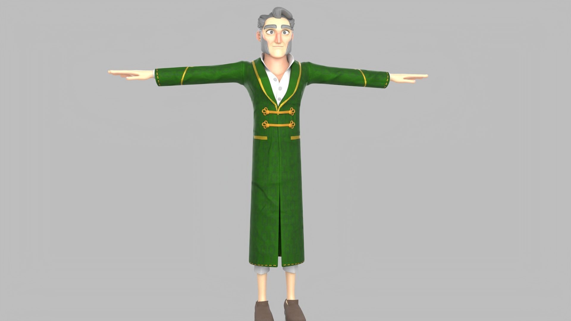 Scrooge rigged  Free low-poly 3D model_4