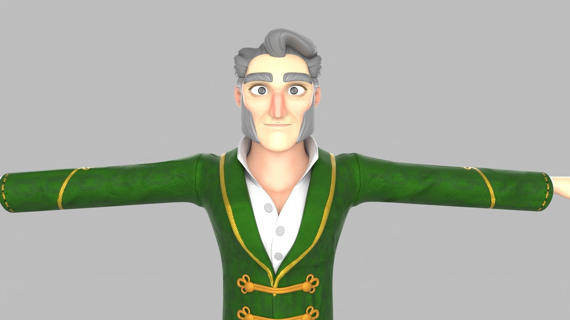 Scrooge rigged  Free low-poly 3D model_3