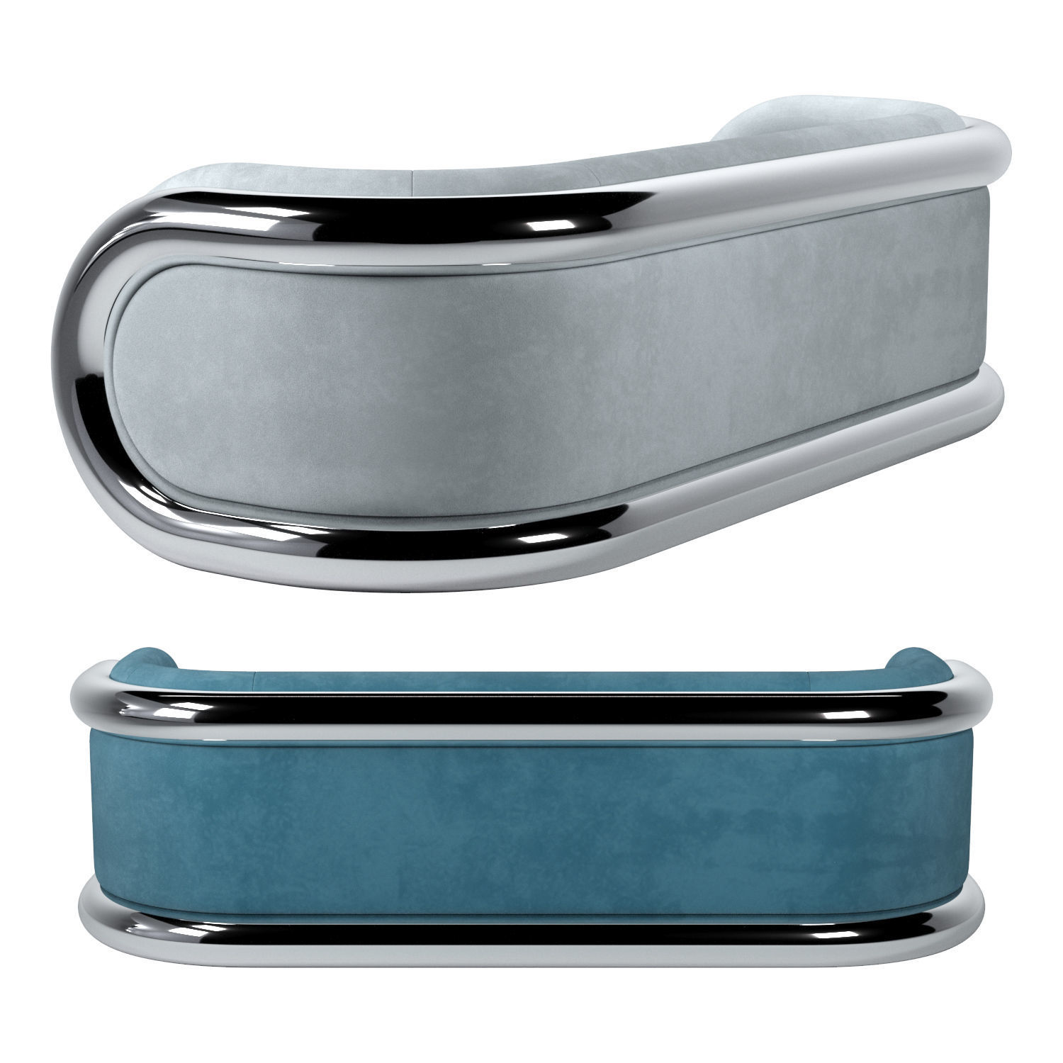 Todd Merrill Aluminum Tube Sofa 3D model_2