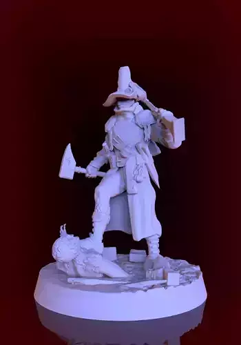 witch hunter captain 3D print model