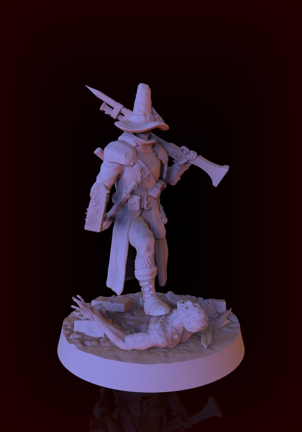 witch hunter captain 3D print model_4
