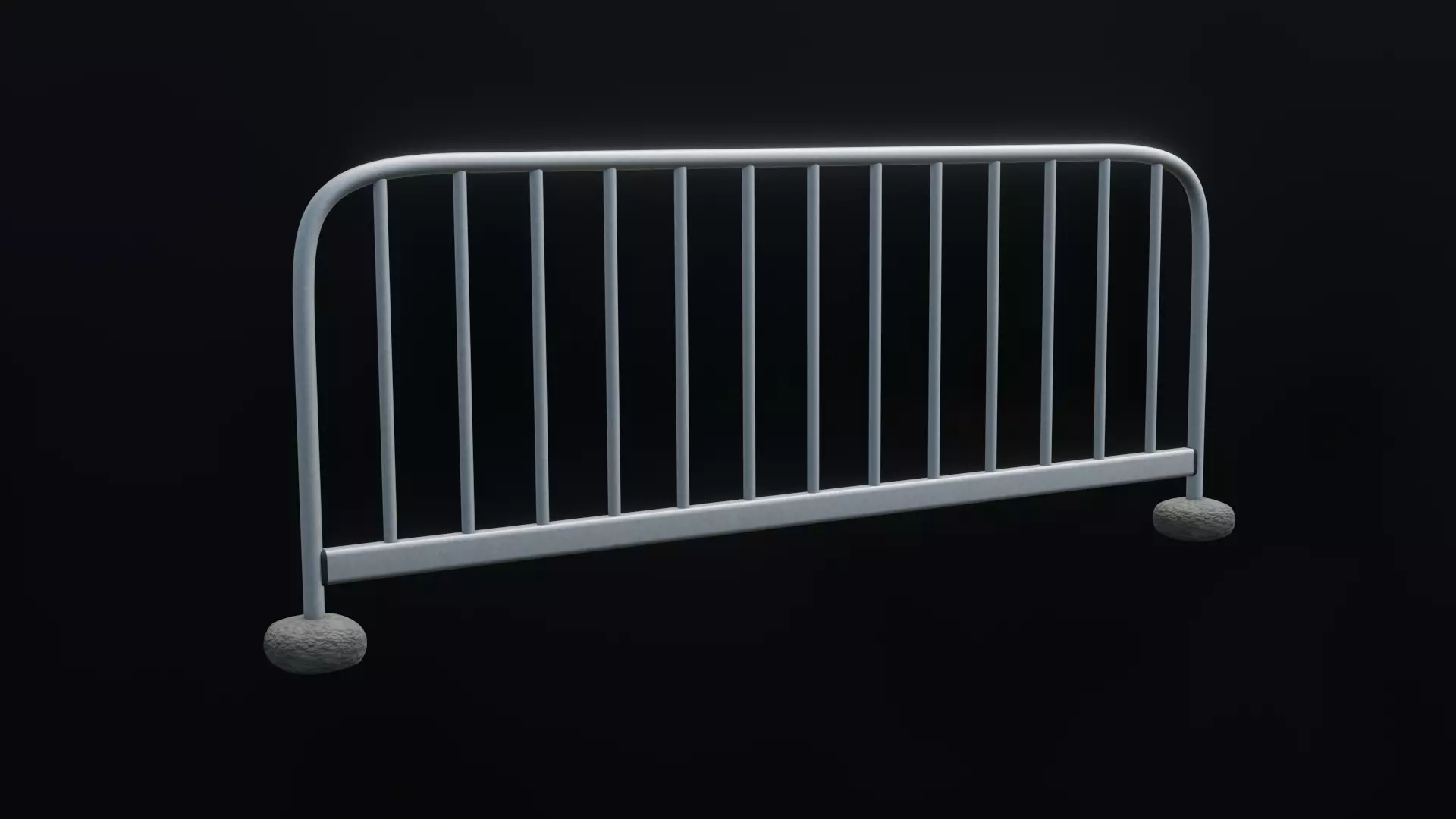 Railing barricade Free 3D model