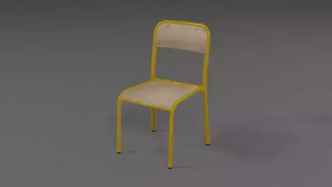 SchoolChair01 chair with seat and back