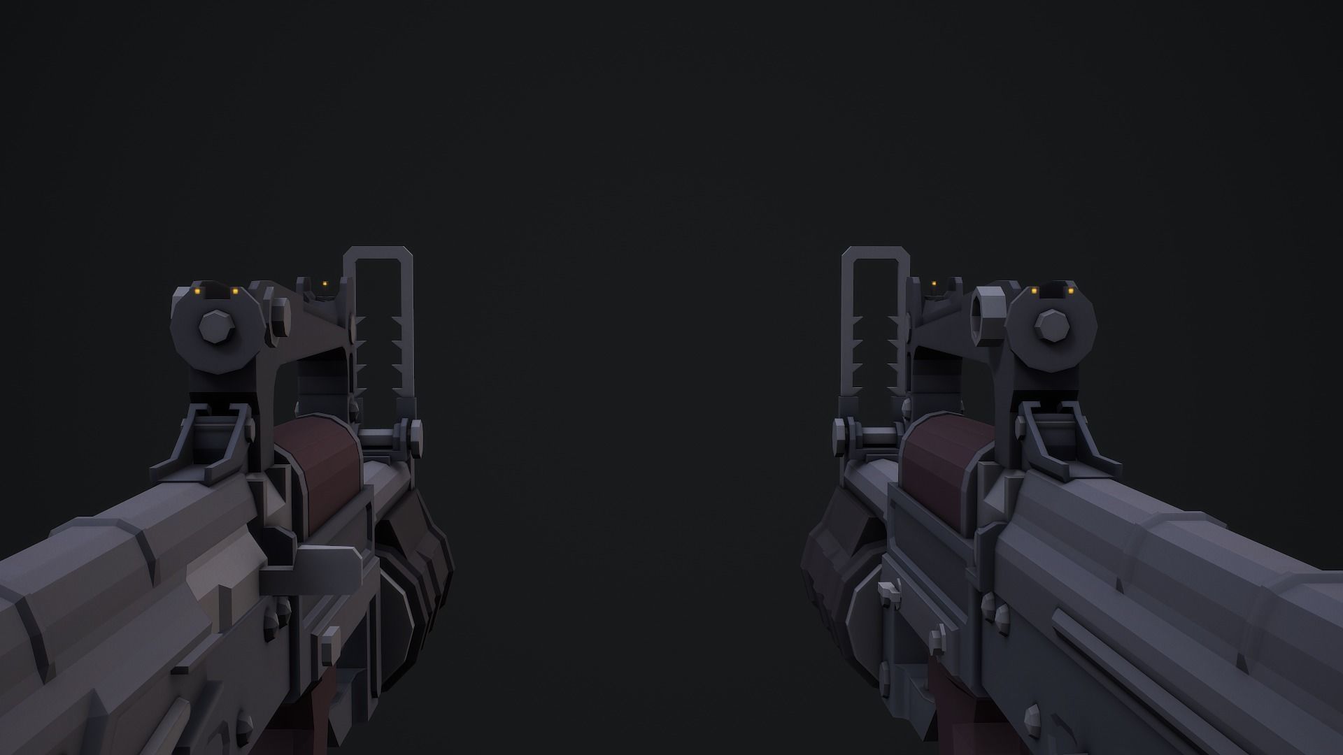 Stylized Ots-14 Groza Low Poly Game Ready Low-poly 3D model_11