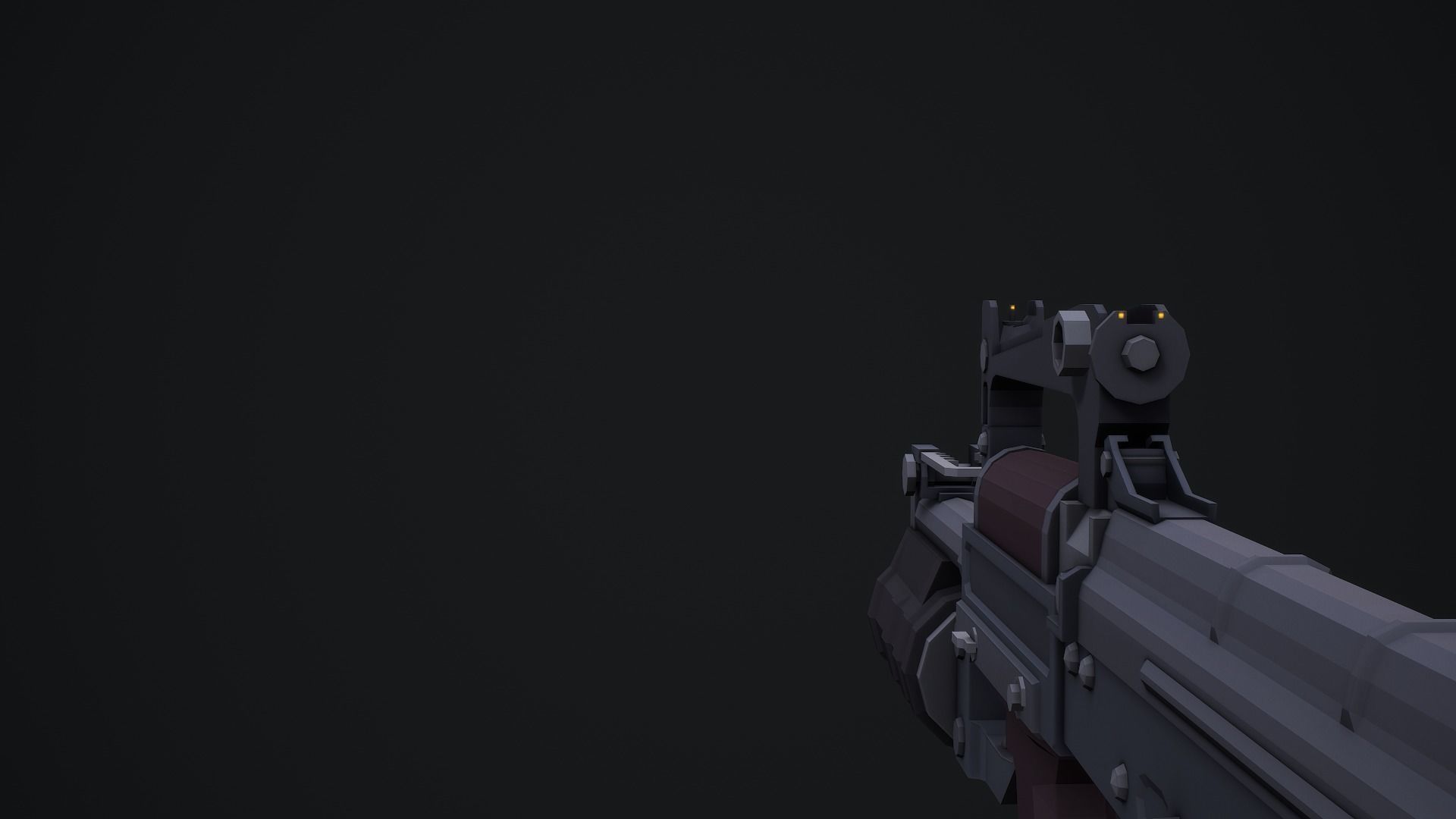 Stylized Ots-14 Groza Low Poly Game Ready Low-poly 3D model_12