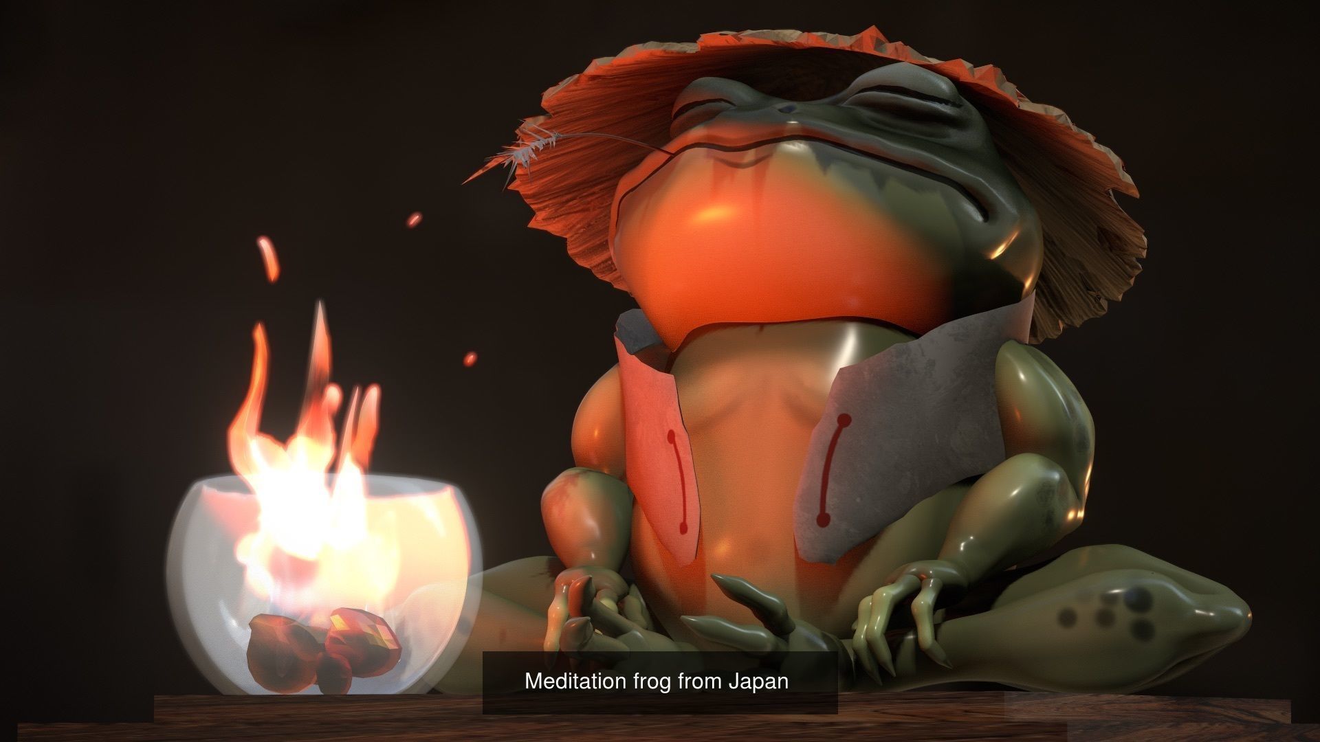 Japanese Frogs 3D Model Collection_1