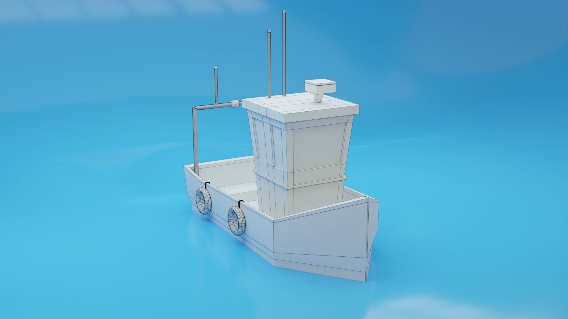 Low-Poly Boat Pack Low-poly 3D model_7