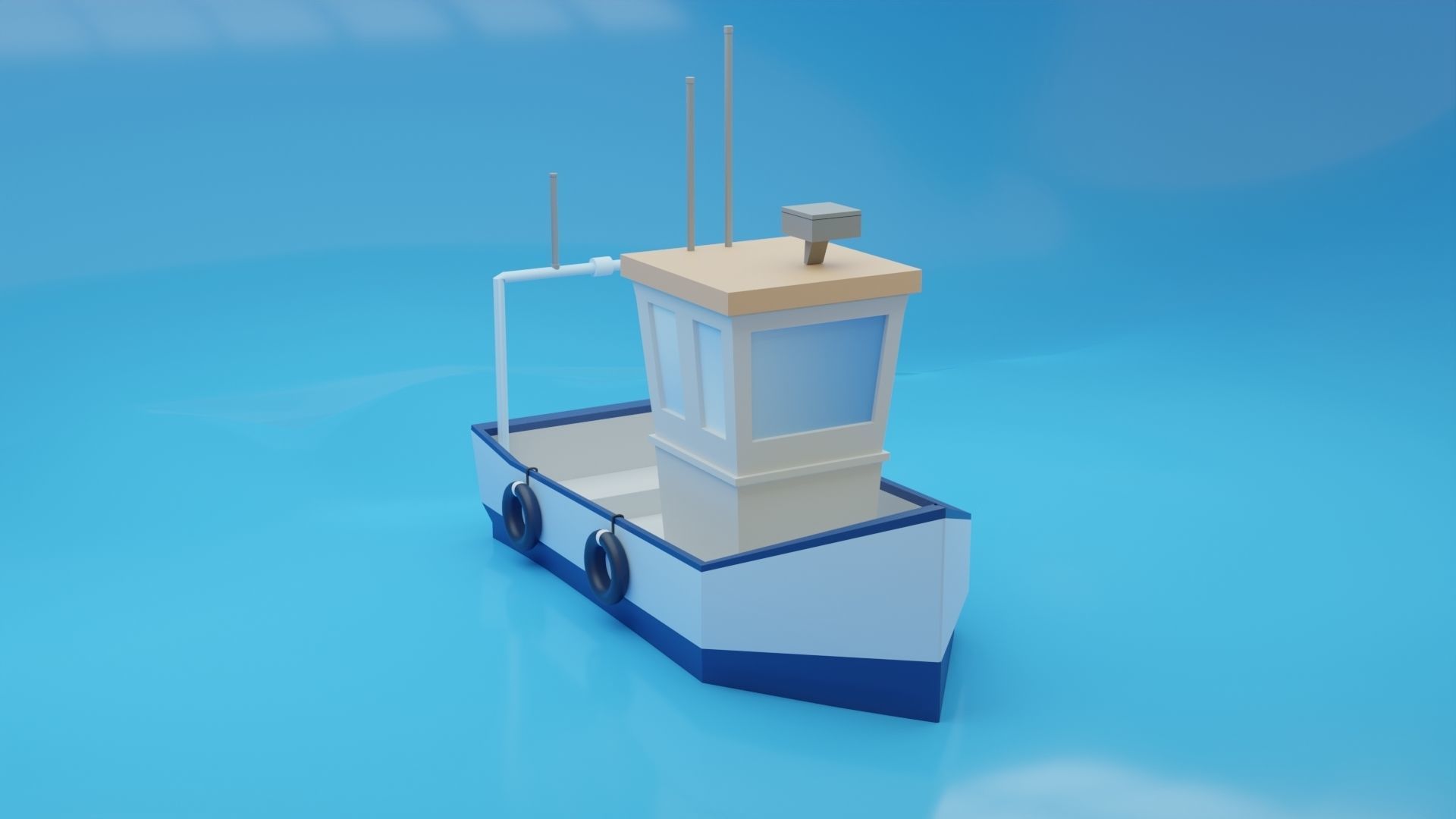 Low-Poly Boat Pack Low-poly 3D model_6