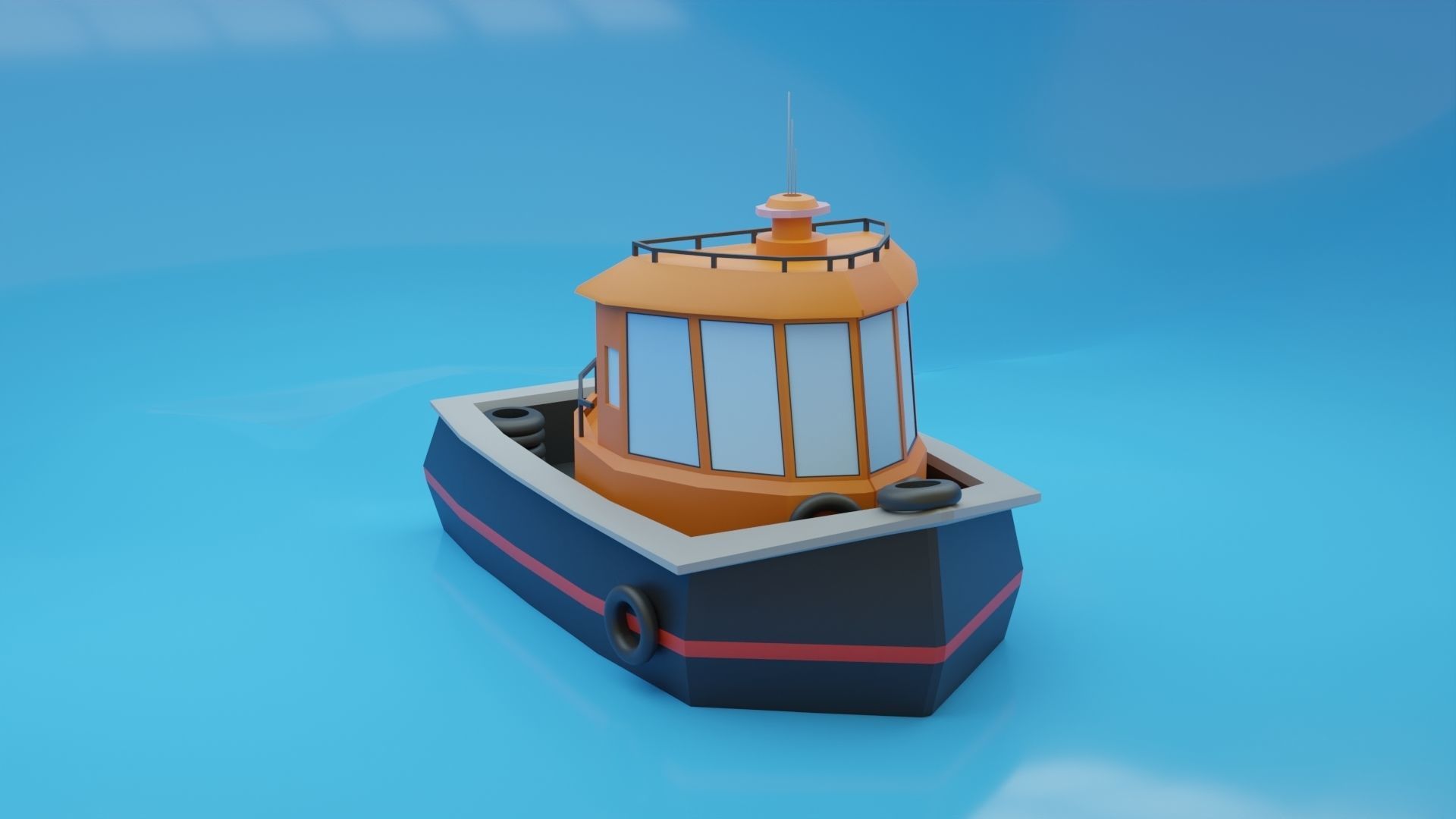 Low-Poly Boat Pack Low-poly 3D model_8