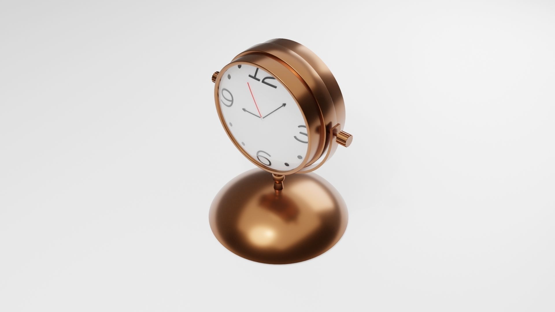 Retro Table Clock 3D model_1
