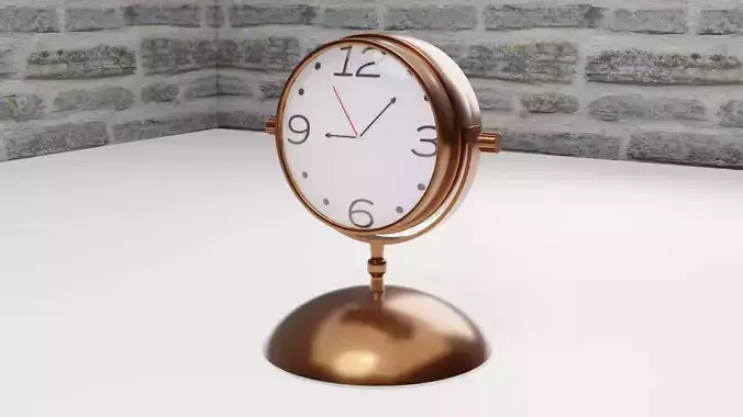 Retro Table Clock 3D model