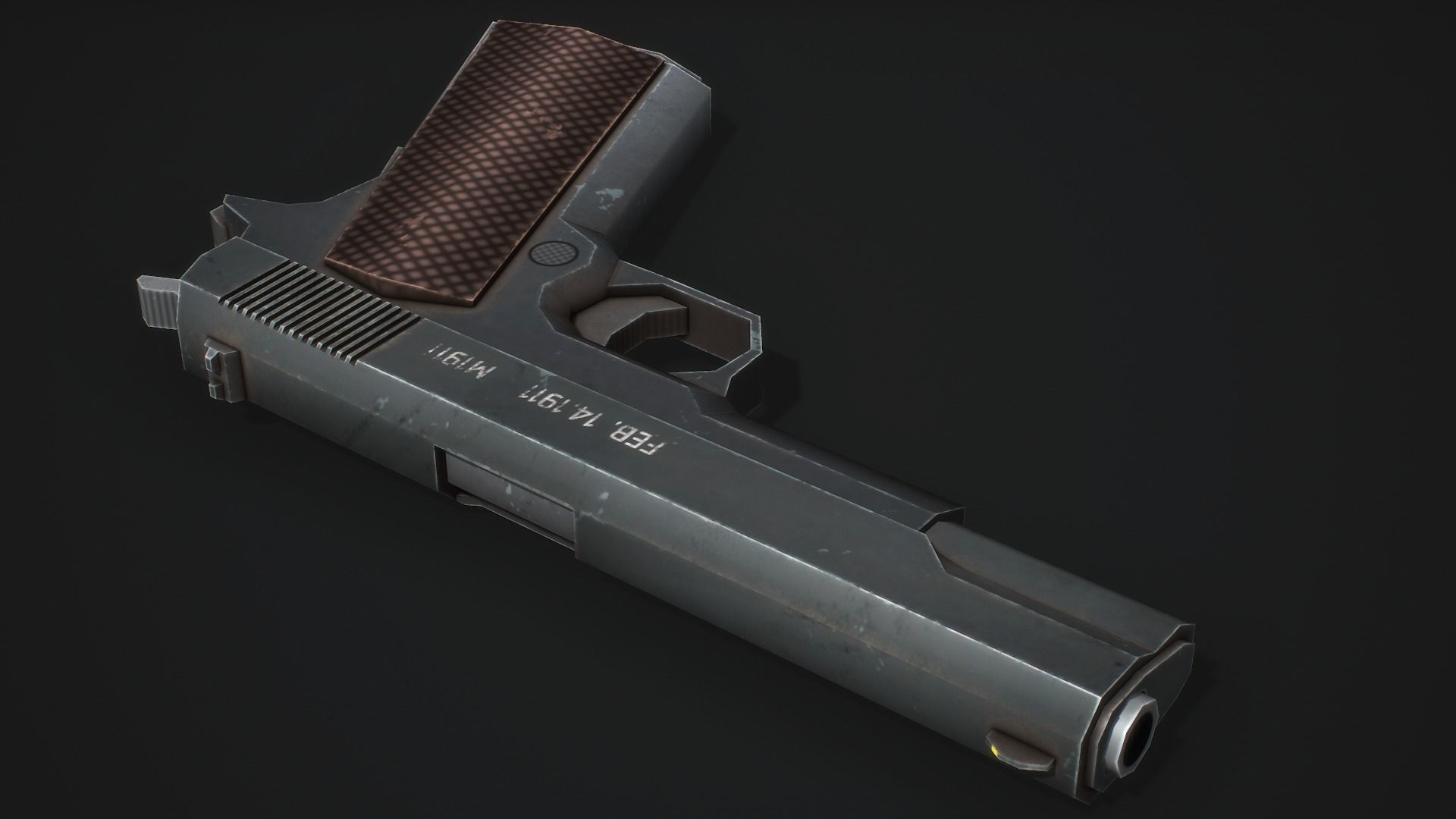 3D model Colt 1911 Pistol - Low Poly Game Ready VR / AR / low-poly ...