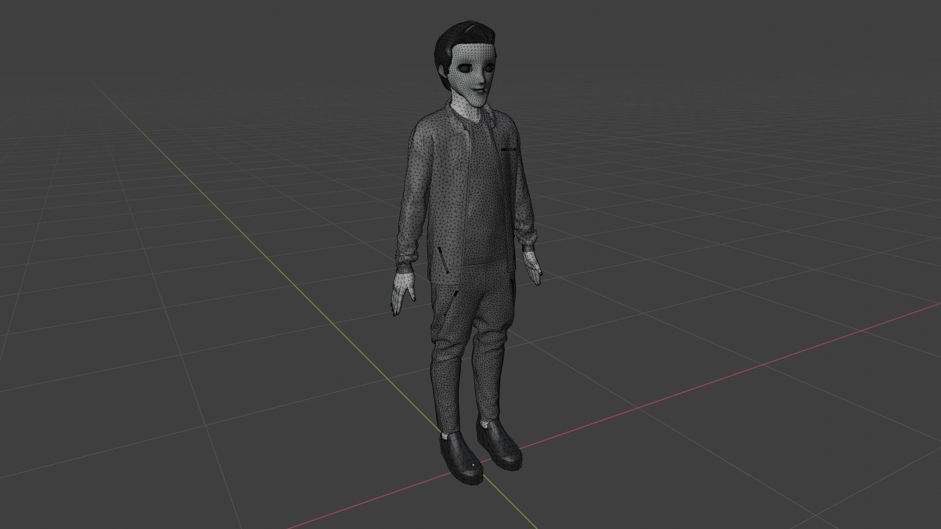 Cartoon Character Low-poly 3D model_8