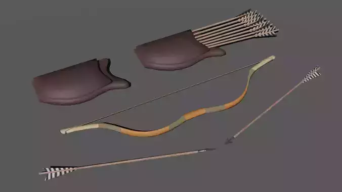 Composite Bow Low-poly 3D model