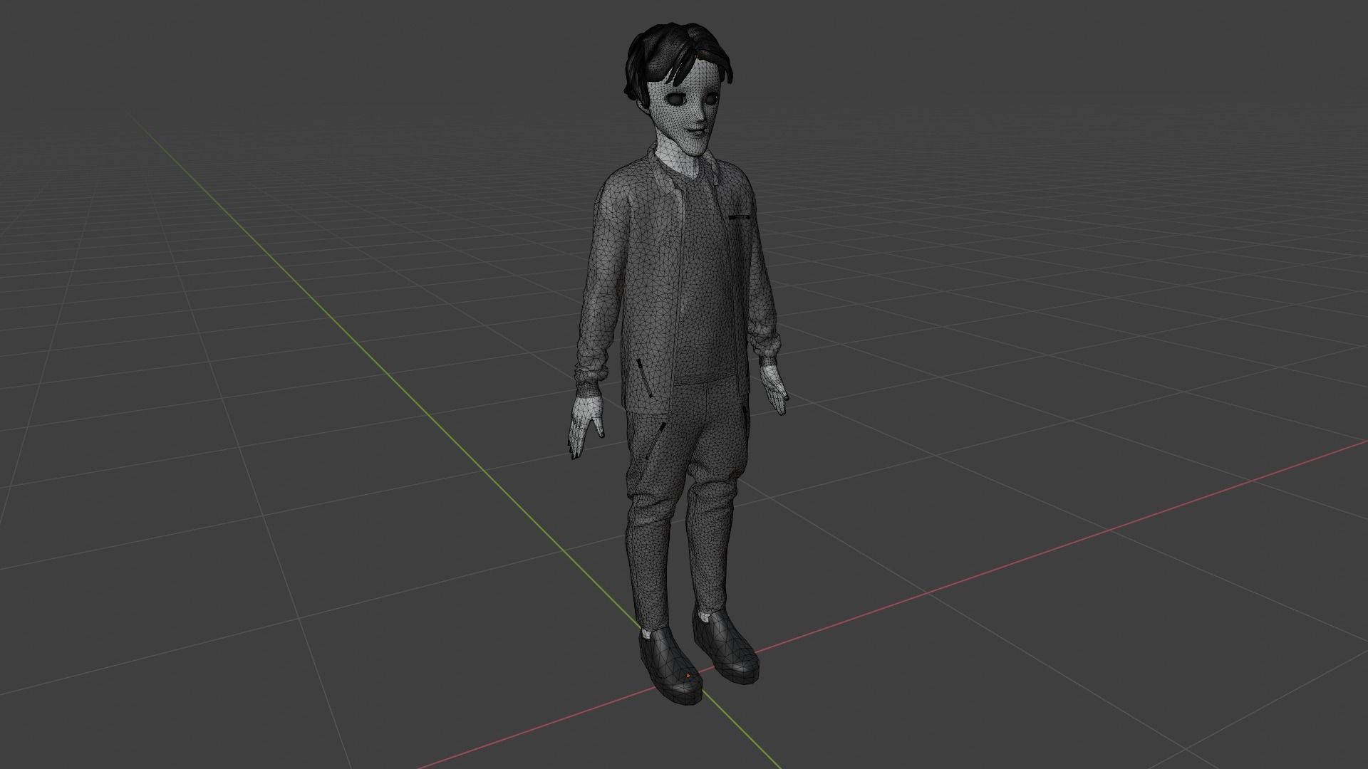 Cartoon Character Low-poly 3D model_8